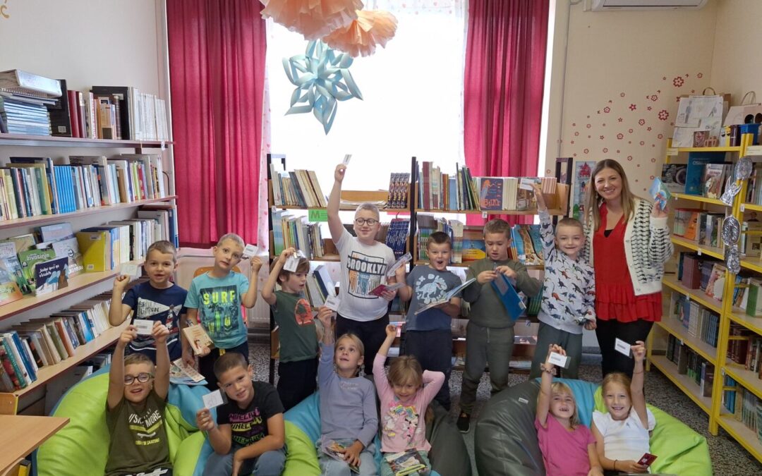 Prvi posjet prvašića školskoj knjižnici