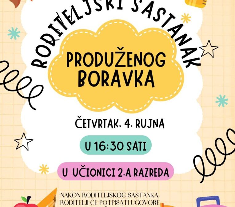 Roditeljski sastanak produženoga boravka